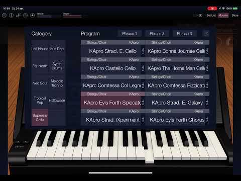 Korg module pro - supreme cello - quick tour