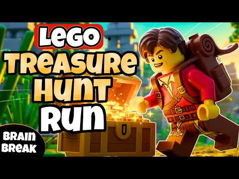 🪙 LEGO Treasure Hunt Run 🪙 Brain Break | Fitness Run | GoNoodle Inspired