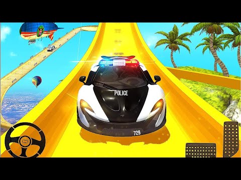 Police Mega Ramp Stunts Car Stunts Games - Impossible Police Car - Android GamePlay