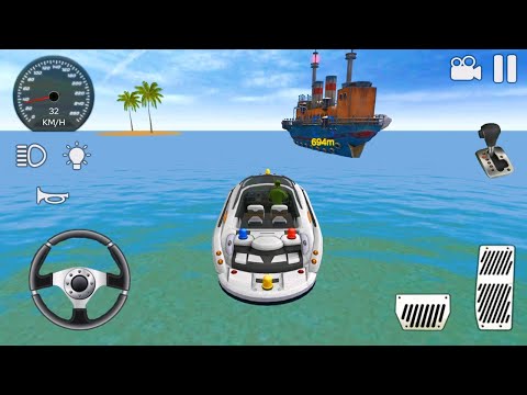 American Police Boat Lifeguard Rescue #8 - Coast Guard Simulator - Android Gameplay