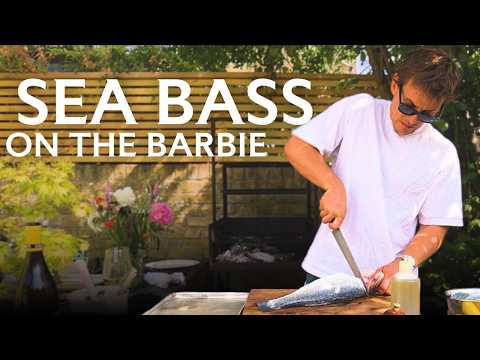 Barbecued Sea Bass with Courgette in the Garden | Thomas Straker