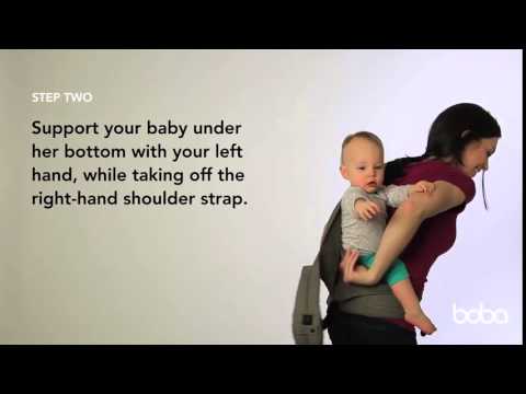 Babymaxi.com: Boba Carrier 4G - Taking the baby out of the back carry
