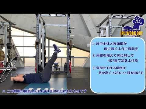 体育学科 IPU Workout レッグレイズホールド