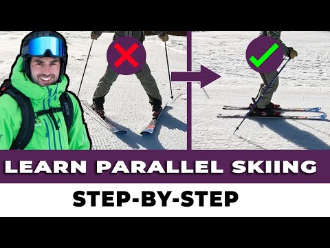 THE Complete Beginner Skiing Tutorial - From First Turns to Parallel Skis (explained in 6 minutes!)