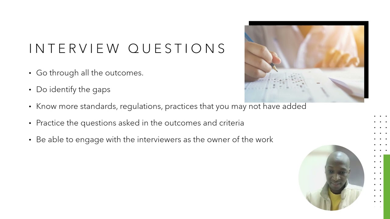 Lecture 32-Final interview- Peer review interview tips and tricks to prepare for questions