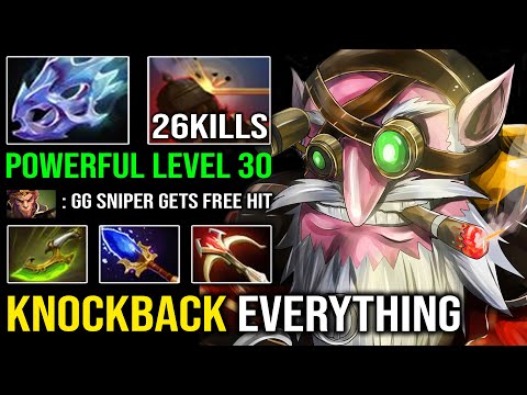 WTF Knockback Everything on His Path | LEVEL 30 Carry Sniper 1K GPM Brutal Physical DPS Dota 2