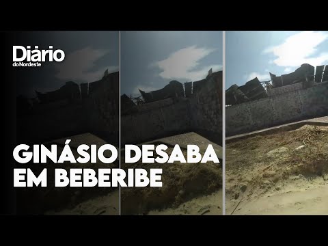 Ginásio poliesportivo interditado desaba em Beberibe na manhã desta sexta (19)