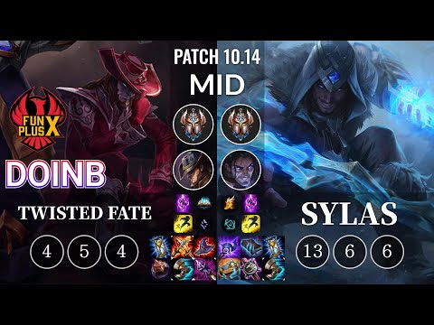 FPX Doinb Twisted Fate vs Sylas Mid - KR Patch 10.14