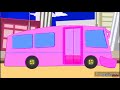 HooplaKidz Wheels On The Bus Light Pink Bus