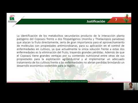 Interacción planta patógeno en Copoazú con Monilia y Thielaviopsis paradoxa mediante LC-MS