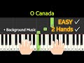 O Canada | piano tutorial easy 2 hands