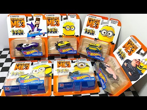 Hot Wheels Despicable Me 3 Minions Character Cars!