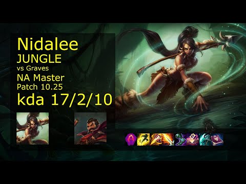 Nidalee Jungle vs Graves - NA Master 17/2/10 Patch 10.25 Gameplay