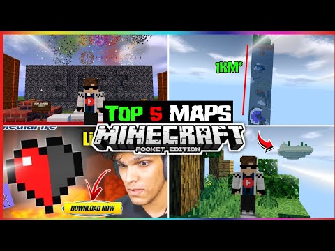 Top 5 Maps For Minecraft pe || Top Best maps for mcpe 1.18+