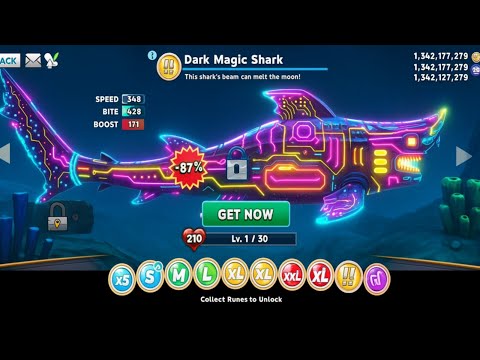 NEW CYBERPUNK DARK MAGIC SHARK UNLOCKED AND GAMEPLAY - Hungry Shark World