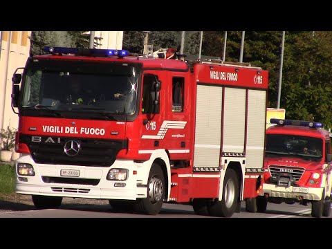 COMPILATION MEZZI VIGILI DEL FUOCO IN SIRENA