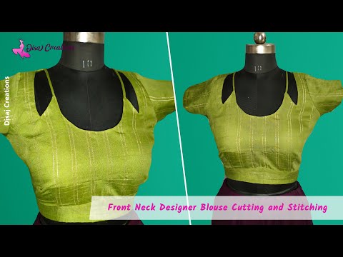 Front Neck Designer Blouse | Trendy Blouse Cutting and Stitching #neck  #blouse #designer #stitch
