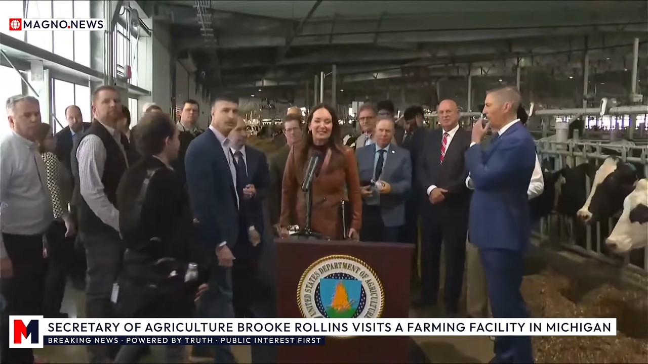 🇺🇸 Secretary of Agriculture Brooke Rollins Visits MSU Dairy Research Facility in Michigan [LIVE]