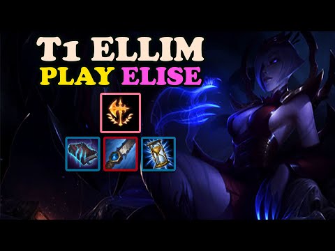T1 Ellim PLAYS JUNGLE ELISE VS GRAVES - KR CHALLENGER PATCH 10.20