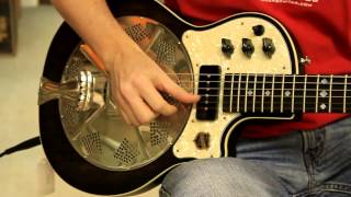Video thumbnail for National Resophonic Resolectric Electric Resonator Guitar In Trans Black by FullersGuitar