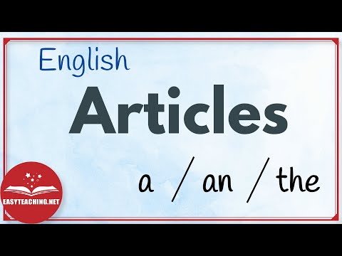 Articles in English | Learn English | EasyTeaching
