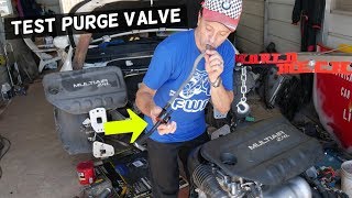 HOW TO TEST PURGE VALVE ON DODGE DART  CODE P0443 P0444  GOOD OR BAD PURGE VALVE