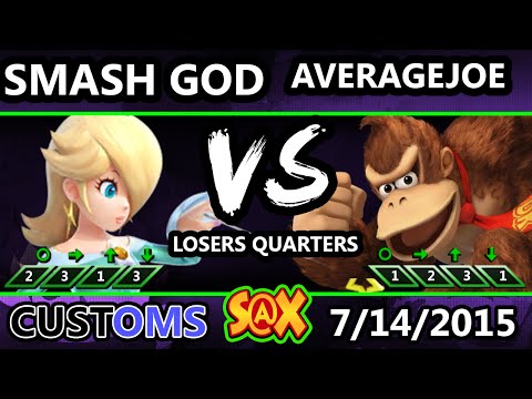 S@X 106 Customs - Average Joe (Donkey Kong) Vs. Smash God (Rosalina) SSB4 LQ - Smash Wii U - Smash 4