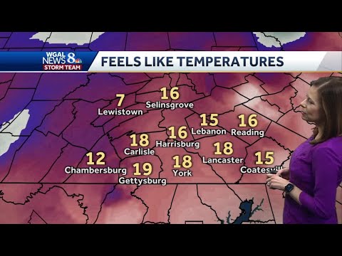 Coldest air of the season arrives in central Pennsylvania