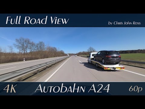 Autobahn (A24), Germany: Grande - Talkau - 4K (UHD/2160p/60p)
