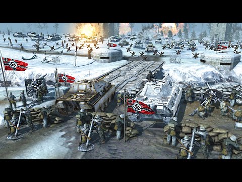 Can German Army Hold CASTLE RUINS vs 3,000 SOVIETS!? - Gates of Hell: WW2 Mod