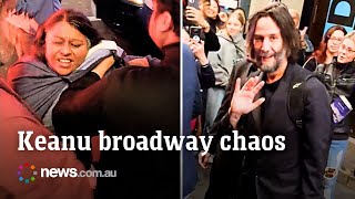 Keanu Reeves’ divine wife' tackled outside broadway show
