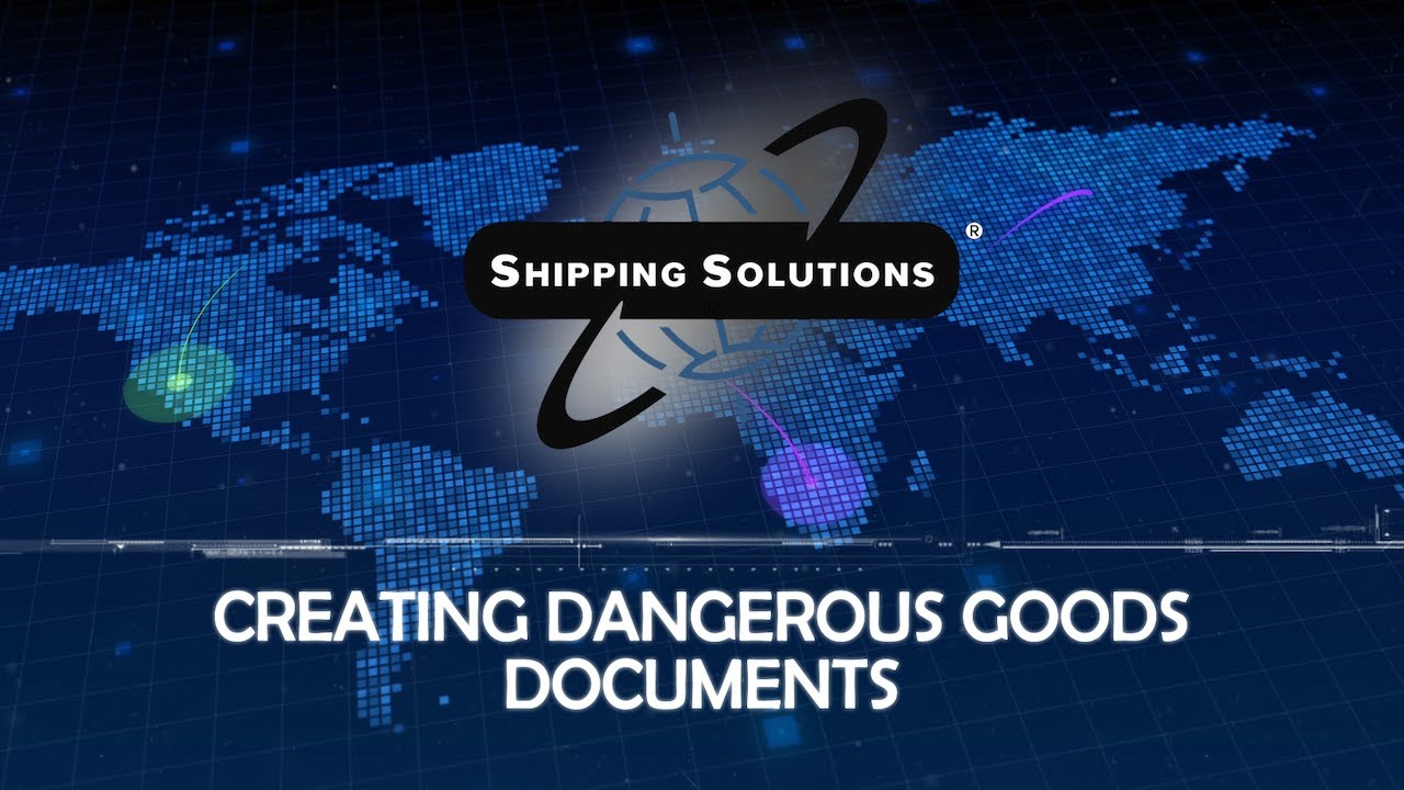 Creating Dangerous Goods Documents Video Tutorial