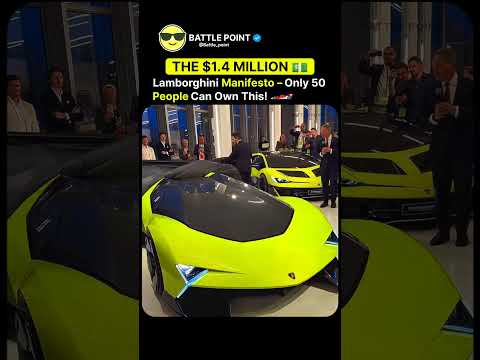 Only 50 People Can Own This $1.4 Million Lamborghini Manifesto