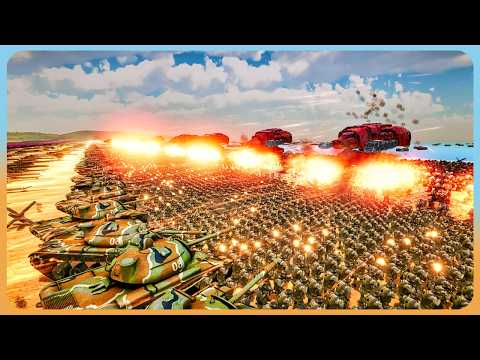 100,000 Black Templars vs Reinforced Normandy Defense - Ultimate Epic Battle Simulator 2 UEBS 2 (4K)