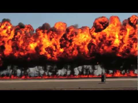 F-18 napalm run