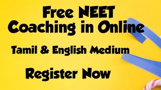 Free  NEET Coaching In Online /Tamil & English Medium /Demo video/SD academy