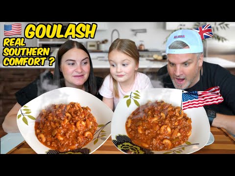 Brits Try REAL American Goulash for the First Time! “It Feels Like a Hug…”