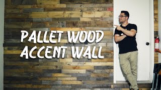 How to Build a Rustic Pallet Wood Accent Wall