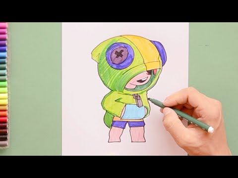 How to draw Leon - Brawl Stars Character
