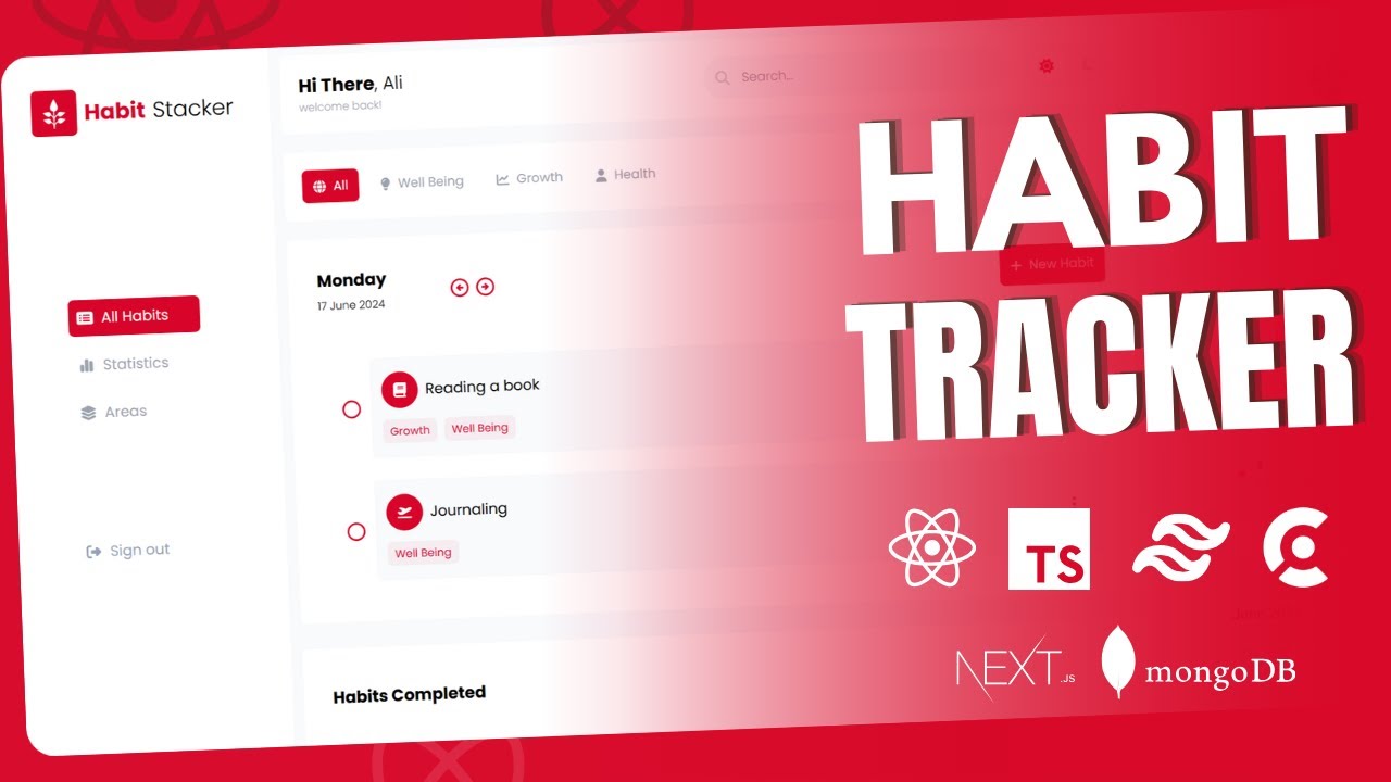 Full Stack Habit Tracker App With React, Next Js, Tailwind CSS, and Mongo DB
