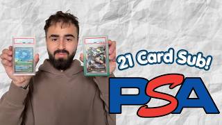My FIRST PSA Submission EVER (21 Card Sub!)