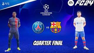 FC 24 - PSG Vs Barcelona - Quarter Final - UEFA Champions League 23/24 | PS5™ [4K60]