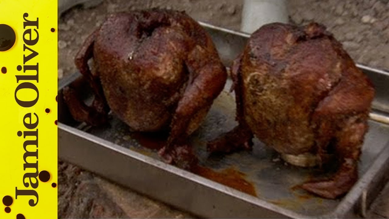 Sweet & smokey beer can chicken: DJ BBQ & Nate Kern