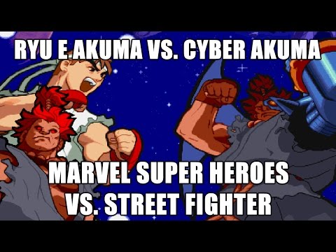Marvel Super Heroes vs. Street Fighter - Ryu e Akuma (Human) vs. Cyber Akuma (CPU)