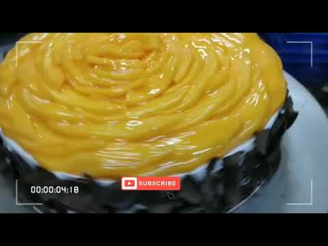 Mango cake #Mango #darkchocolate