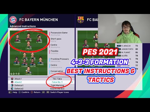 PES 2021 TUTORIAL - BEST FORMATIONS 4-3-3 - BEST TACTICS & INSTRUCTIONS