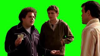 Superbad 7 bucks scene green screen