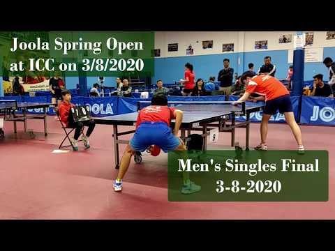Men's Semi: Ma Jinbao (2679) vs Zhang Tianrui (2584) at Joola Spring Open in Milpitas on 3/8/2020