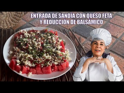 Cómo hacer Ensalada de sandía con vinagre balsámico dulce - Clau y Canela