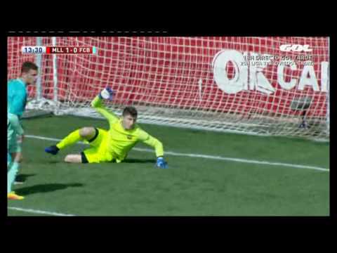 Gol Gerardo Boned. RCD Mallorca - FC Barcelona. Juvenil División de Honor 16/17